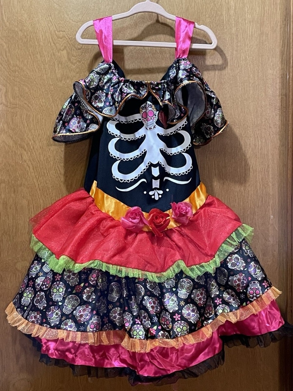Sugar Skull Day Of The Dead Dia De Los Muertos Girls Halloween Costume